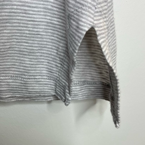 𝅺EILEEN Fisher 100% Organic Linen Long Sleeve Striped Tee Shirt - Picture 4 of 6